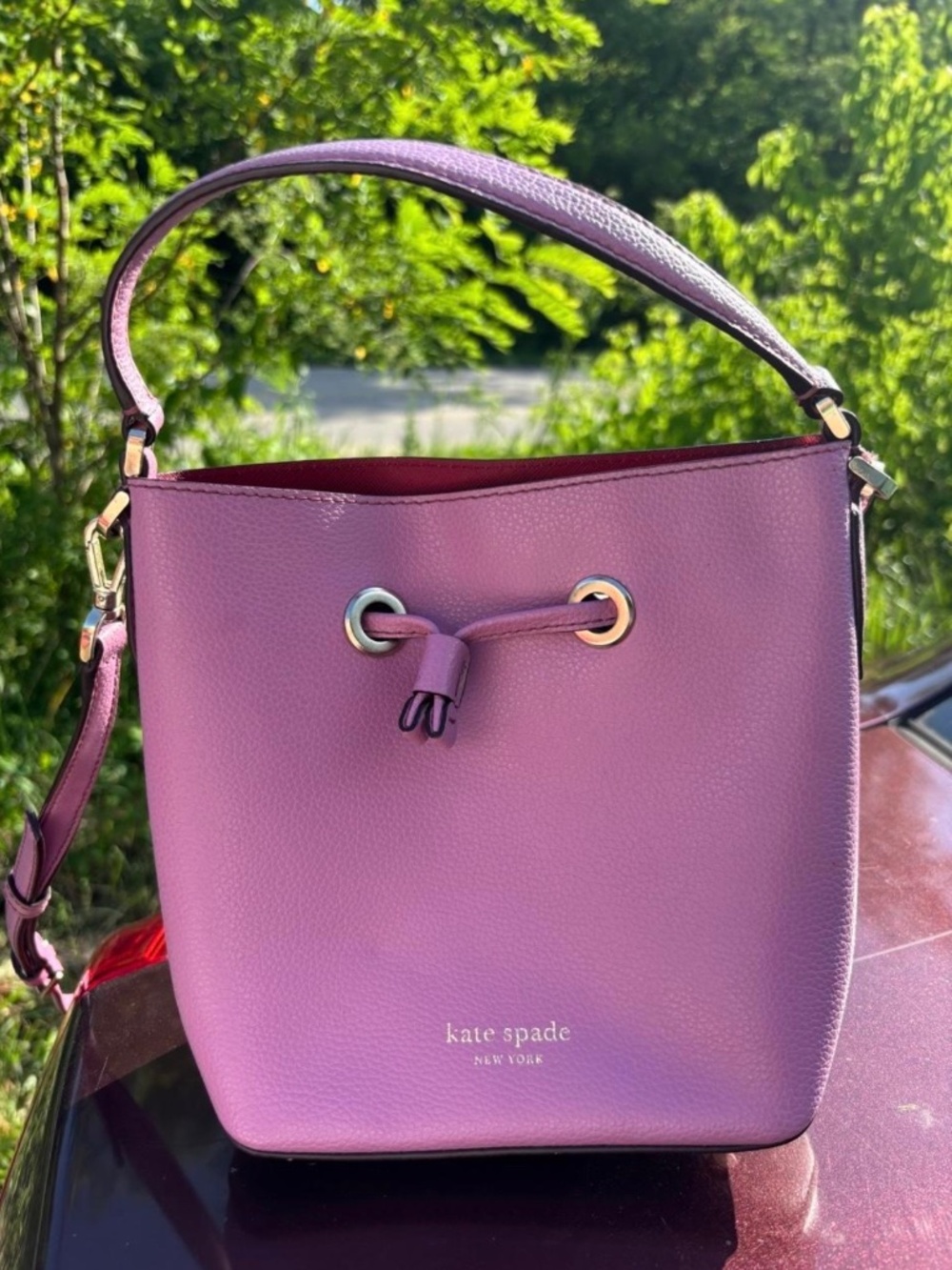 Kate spade lavender bucket tote